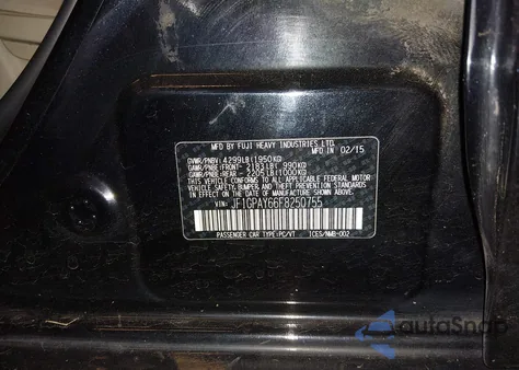 2015 Subaru Impreza 2.0I Sport Premium z USA, uszkodzony, nr VIN JF1GPAY66F8250755